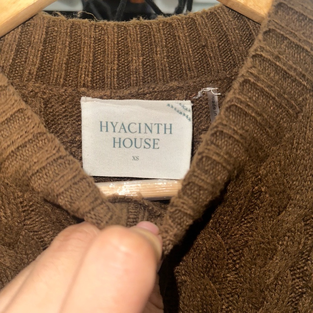 Hyacinth House Brown Long Sleeve Dress